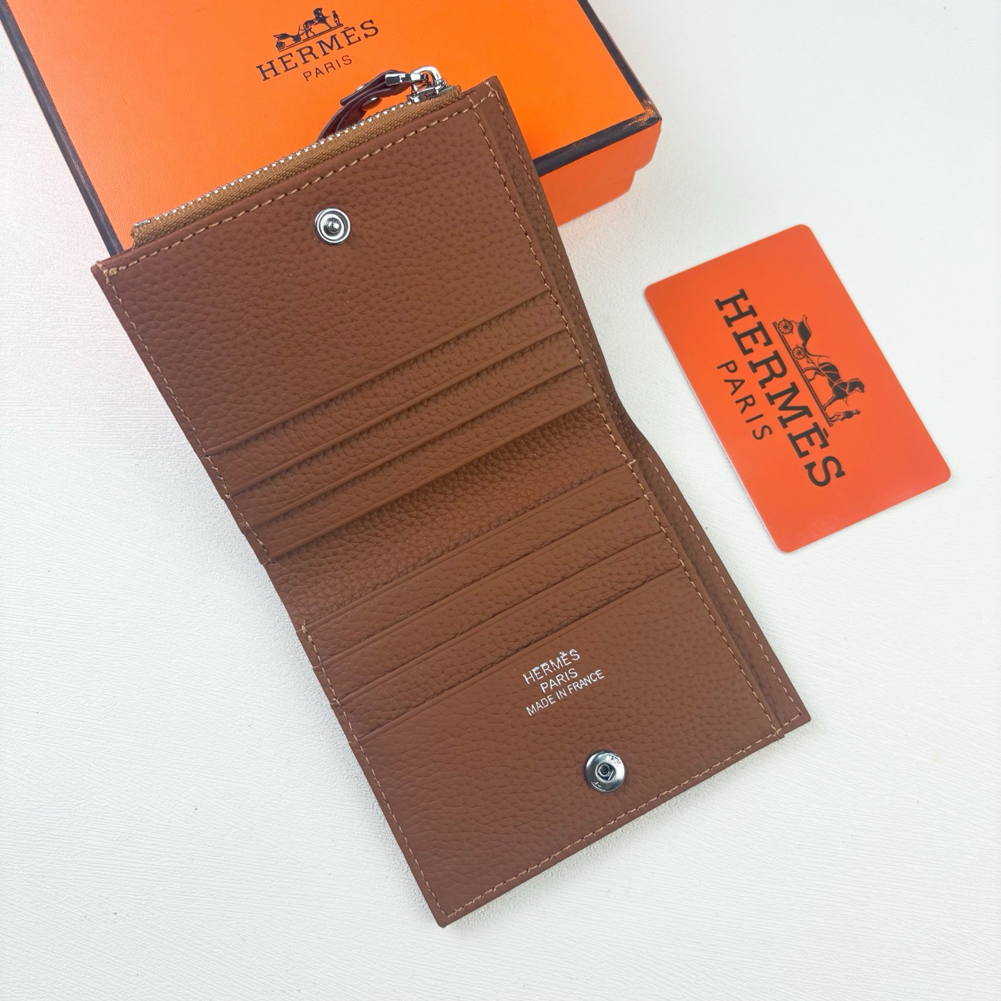 Hermes Silk'in Togo Leather Wallet - Image 5