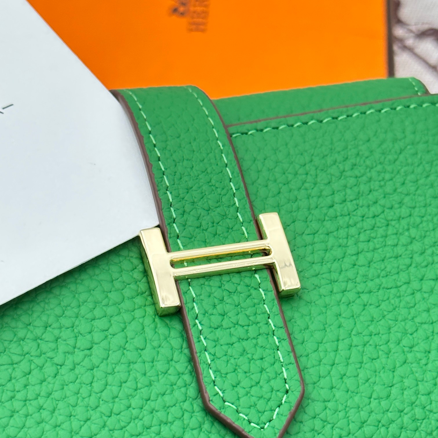 Hermès Togo Leather Tri-Fold Wallet - Image 5