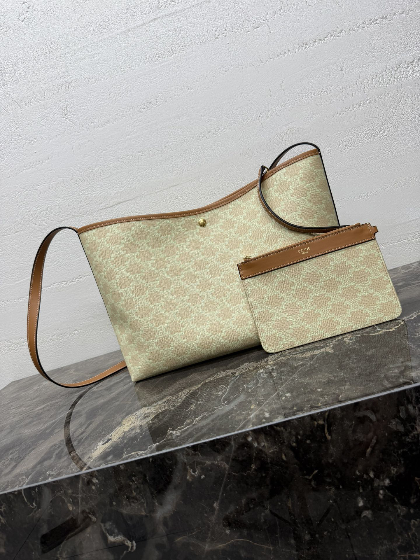 Celine Soft Logo-Print Handbag - Image 5