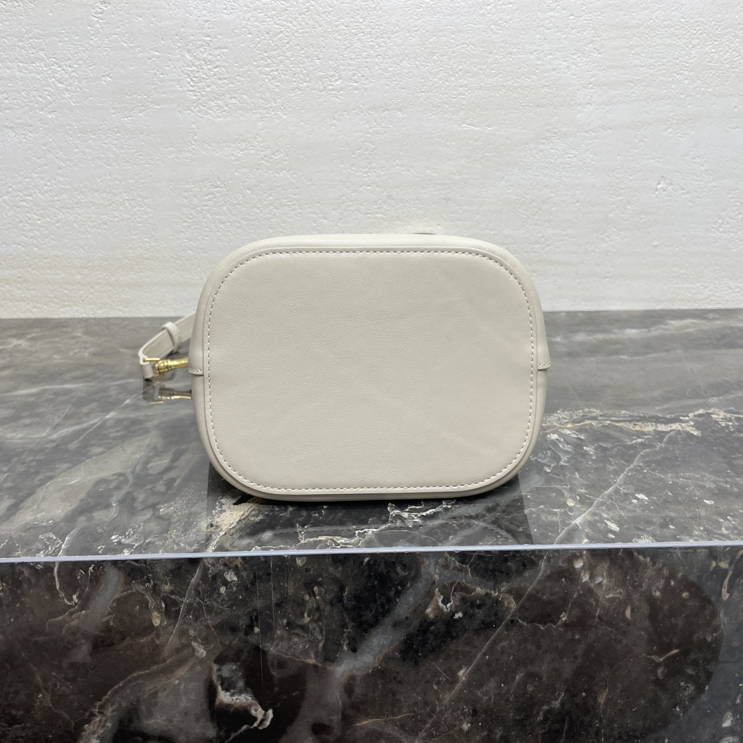 Celine Louise Small Smooth Calfskin Leather Bucket Bag - Image 5