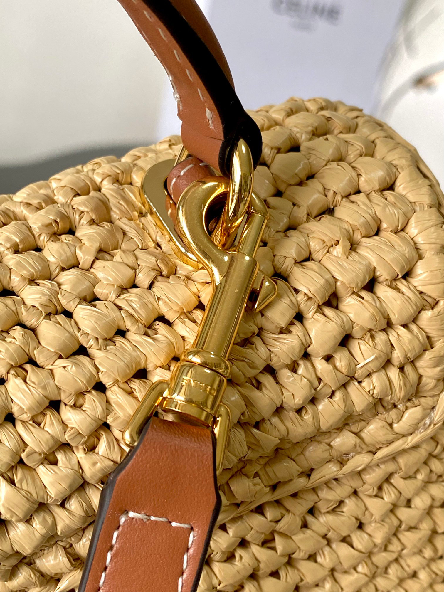 CELINE Teen Nino Woven Handbag - Image 5
