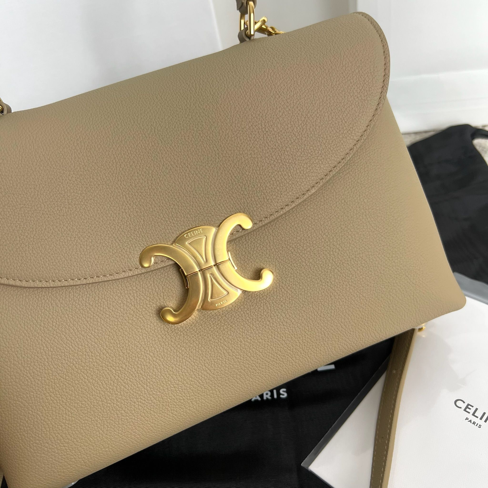 Celine Nino Medium Soft Leather Handbag - Image 5