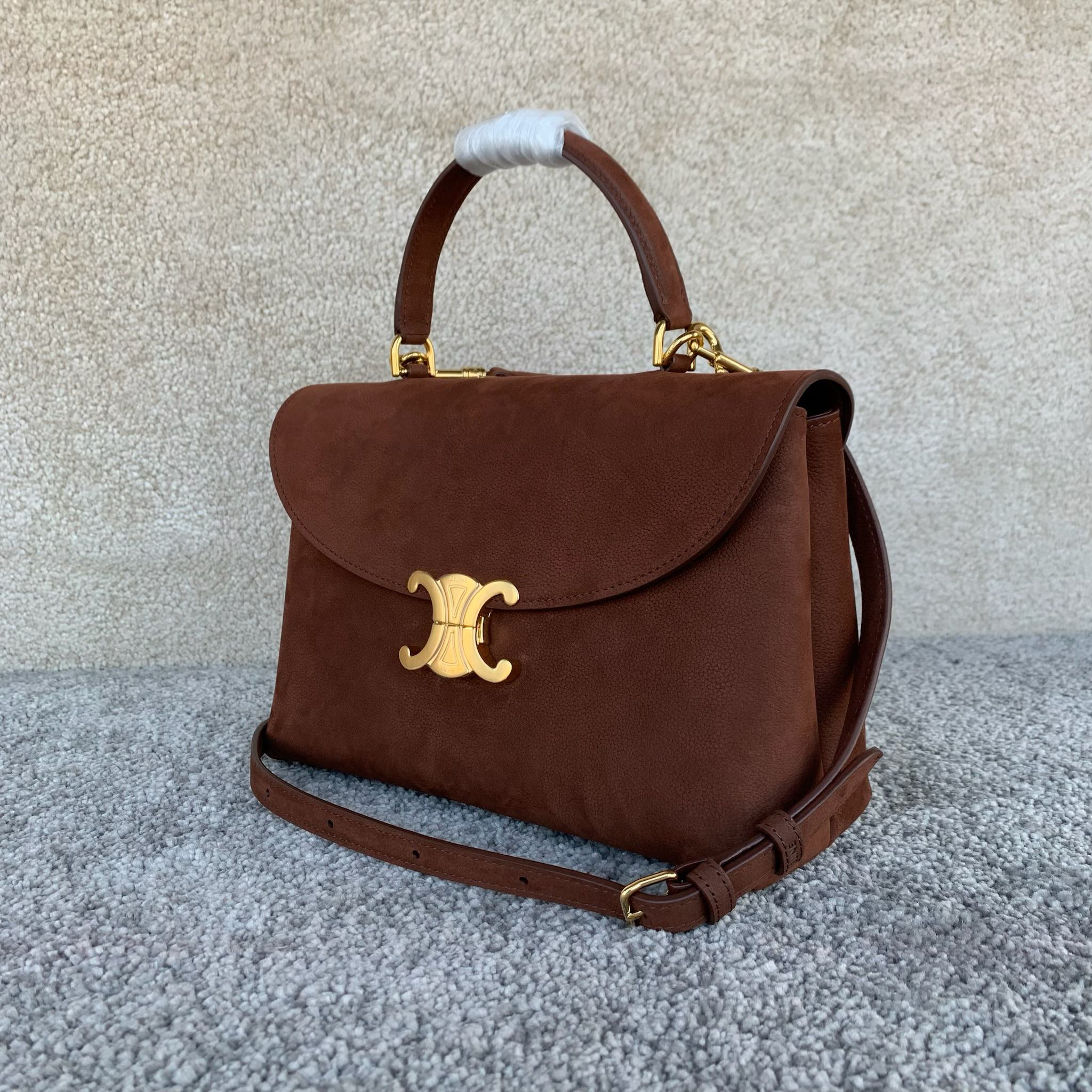 NINO Medium Brown Leather Handbag - Image 5