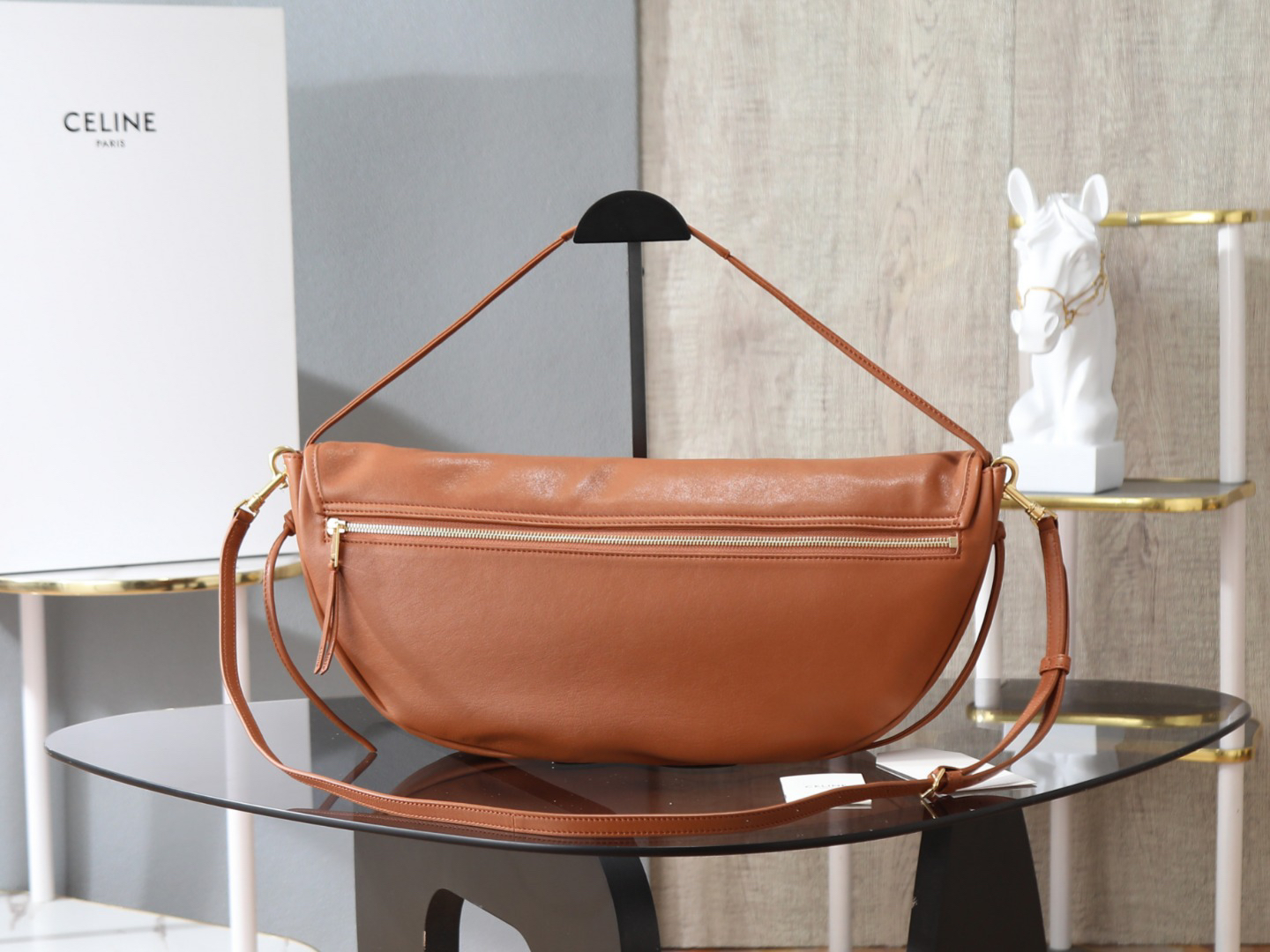 Celine Soft Triomphe Half-Moon Bag - Image 5