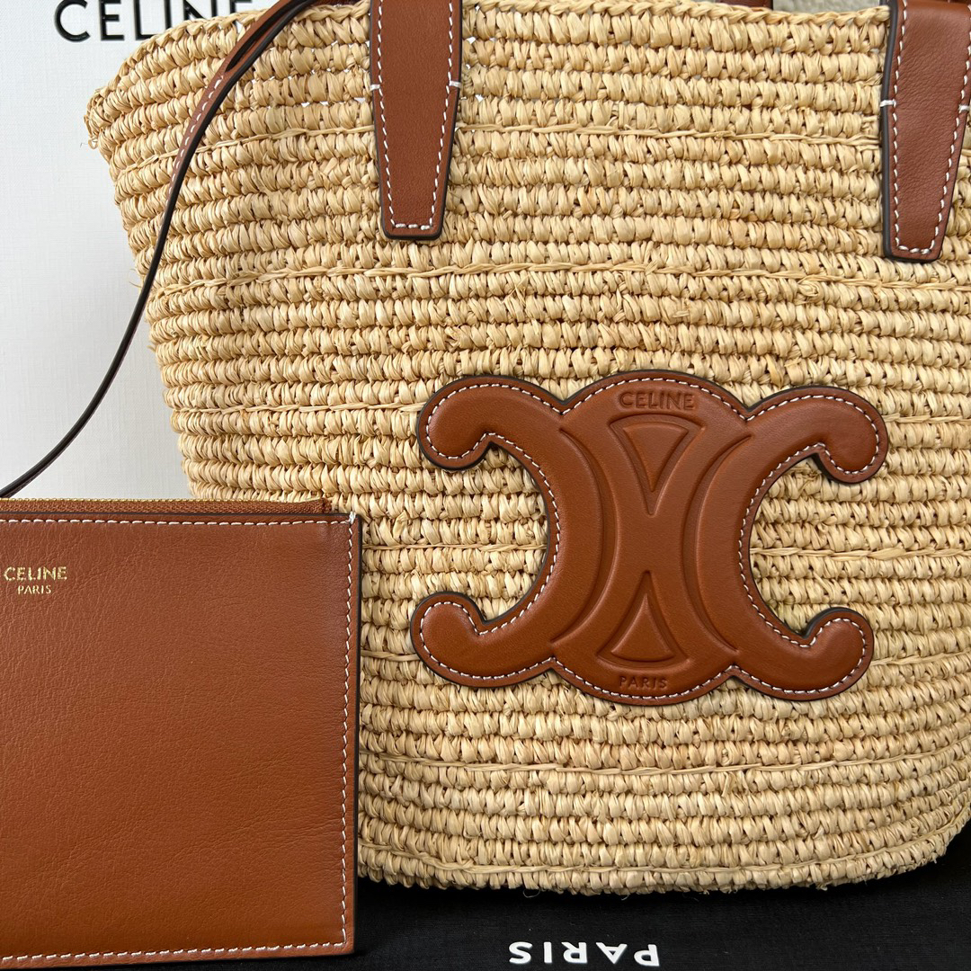 TEEN Plant-Based Material and Cowhide Leather Soft Classic Woven Tote Bag - Image 5