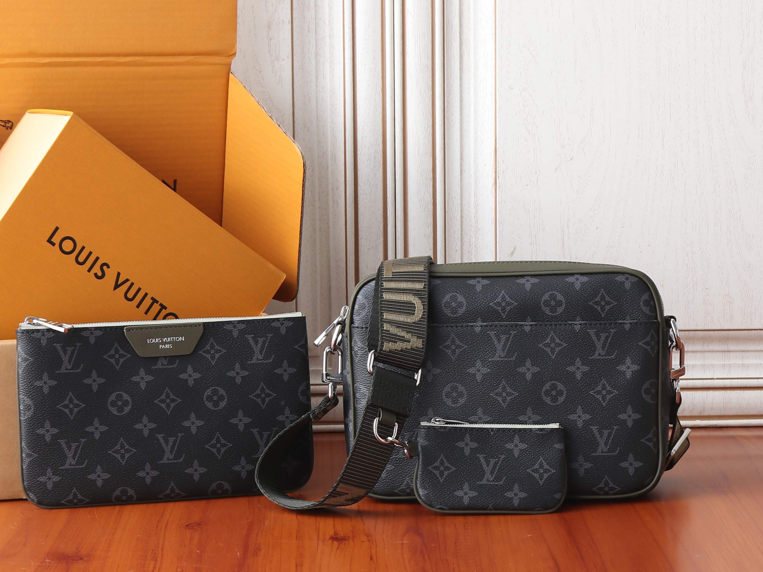 Louis Vuitton Trio Messenger Bag in Monogram Eclipse Canvas - Image 6