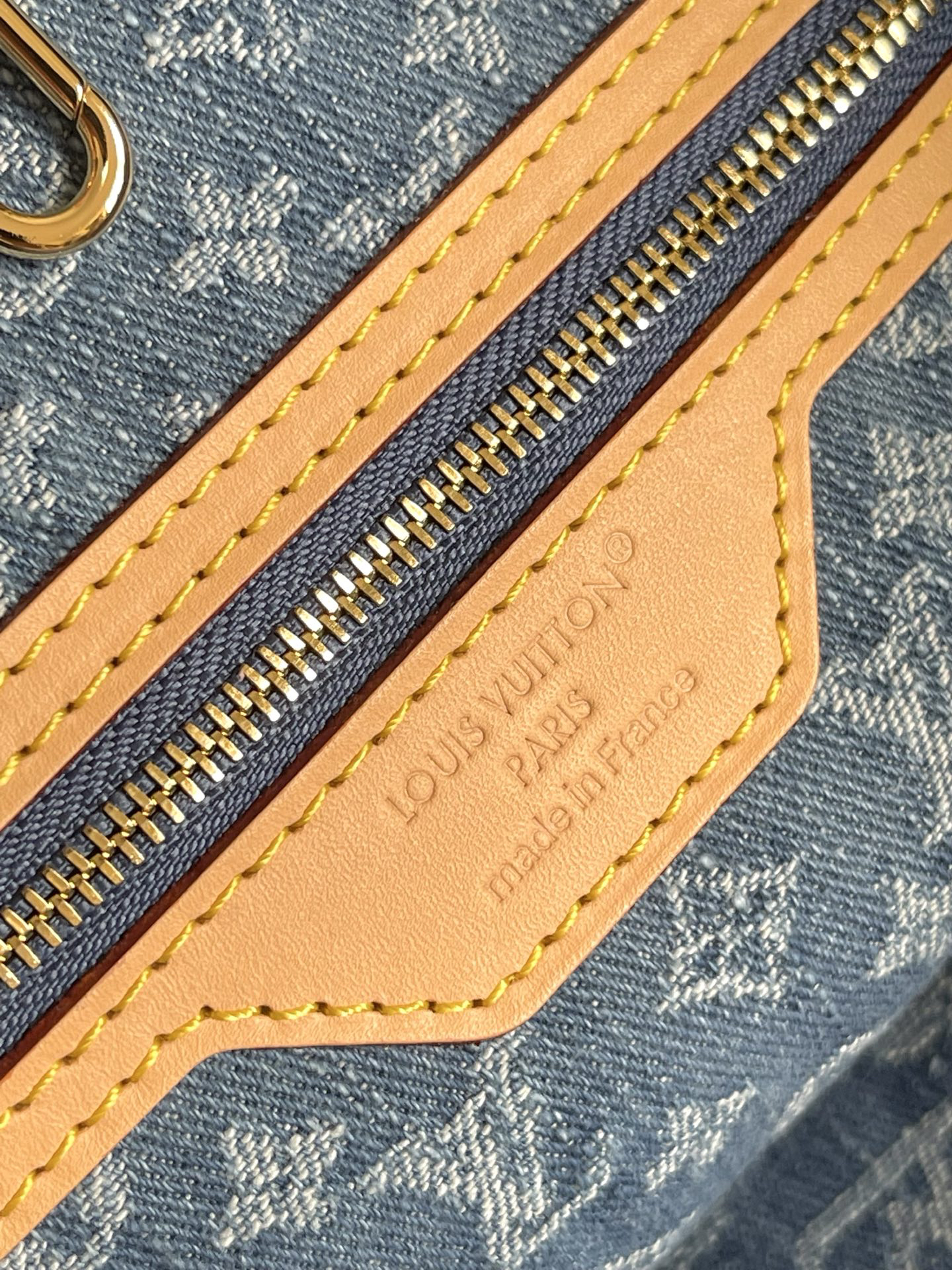 Louis Vuitton Neverfull MM Monogram Denim Tote Bag - Image 6