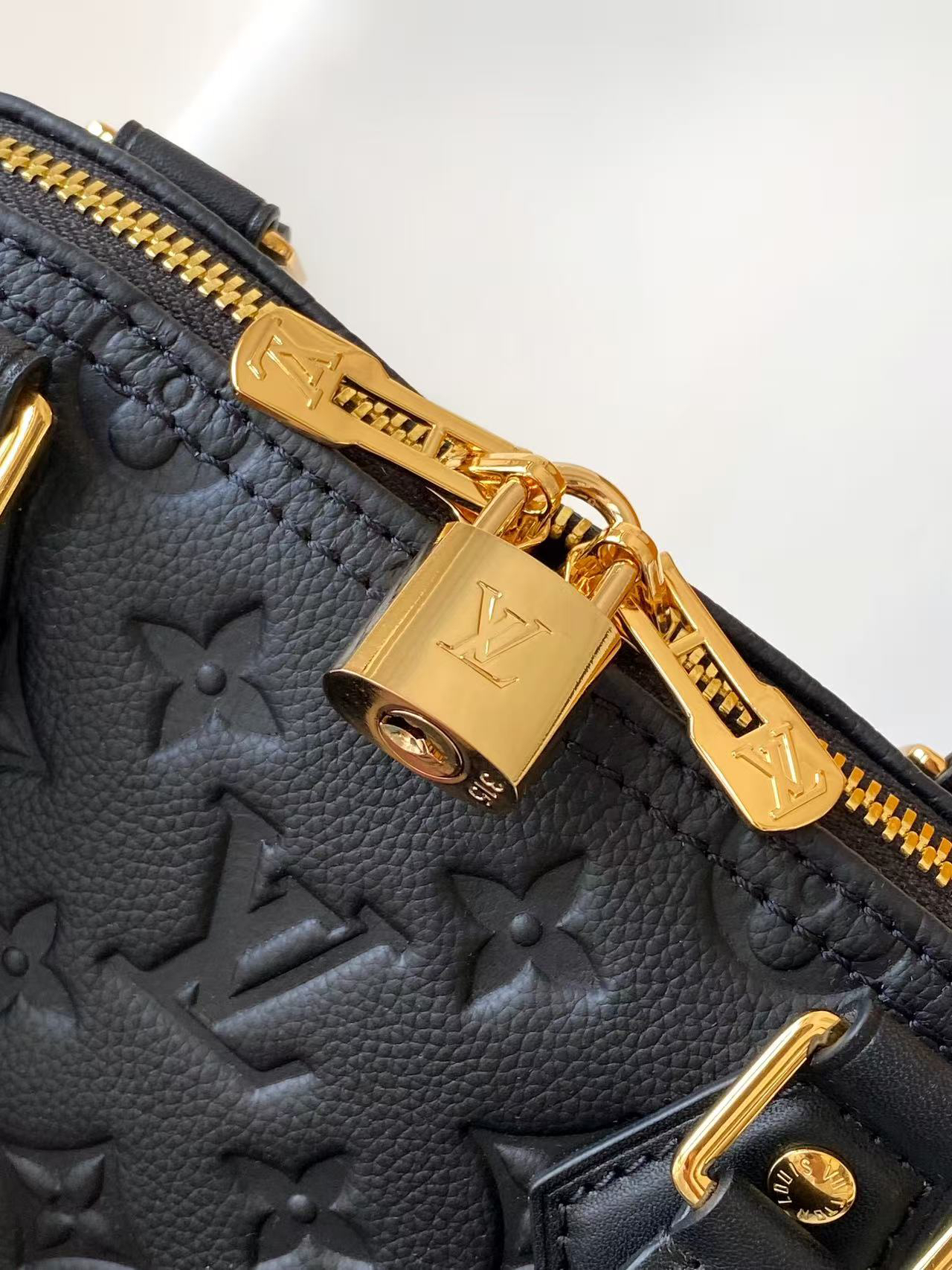 Louis Vuitton Alma BB Monogram Empreinte Leather Handbag - Image 6