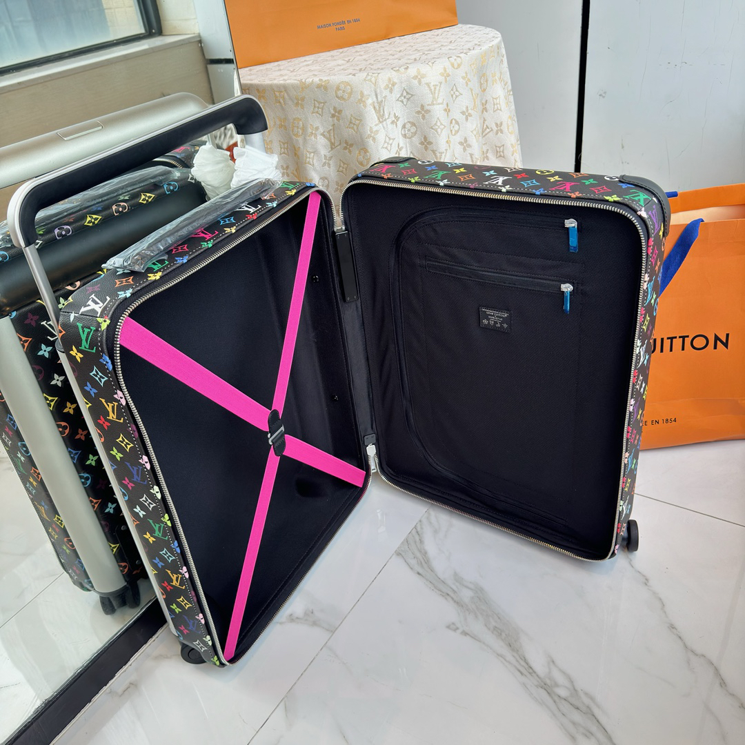 Louis Vuitton Horizon 55 Carry-On Suitcase in Black Multicolor Monogram - Image 6