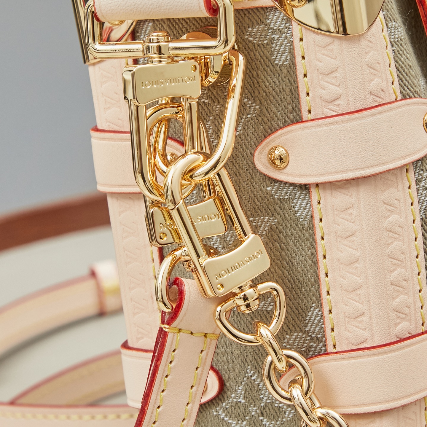 Louis Vuitton Green Denim Rendez-Vous Side Trunk East-West Handbag - Image 6