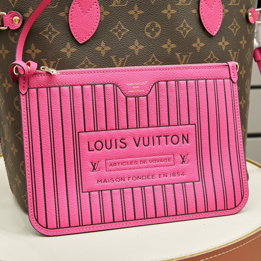 Louis Vuitton Neverfull MM Tote Bag in Damier Azur Canvas - Image 6