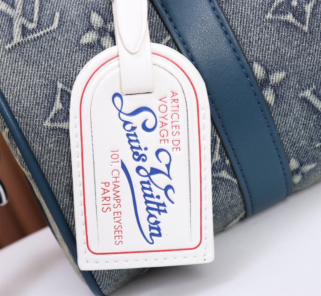 Keepall Bandouliere 25 Monogram Washed Denim Handbag - Image 6