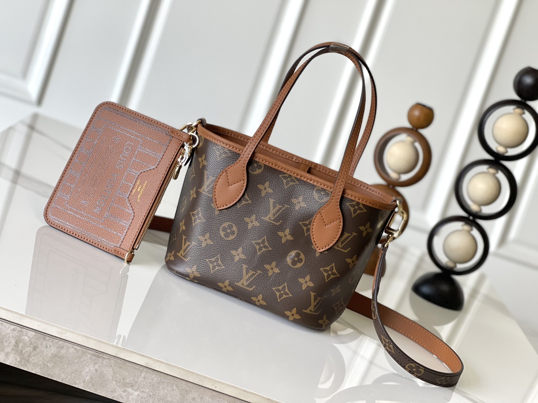 Louis Vuitton Neverfull Bandouliere Inside Out BB Reversible Monogram Canvas Tote Bag - Image 6