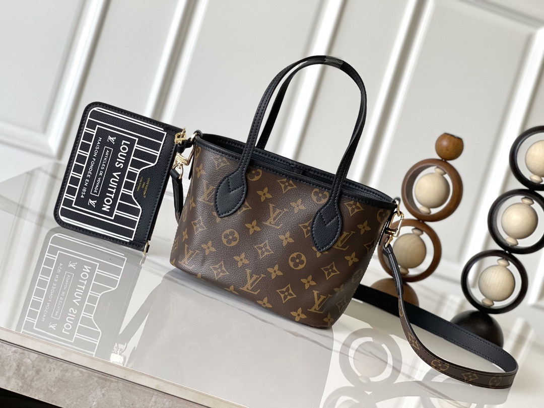 Louis Vuitton Neverfull Bandoulière Inside Out BB Reversible Monogram Tote Bag - Image 6
