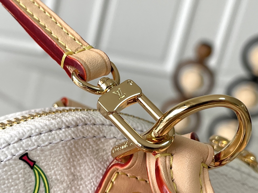 Louis Vuitton x Murakami Alma BB Handbag - White Cherry Monogram - Image 6