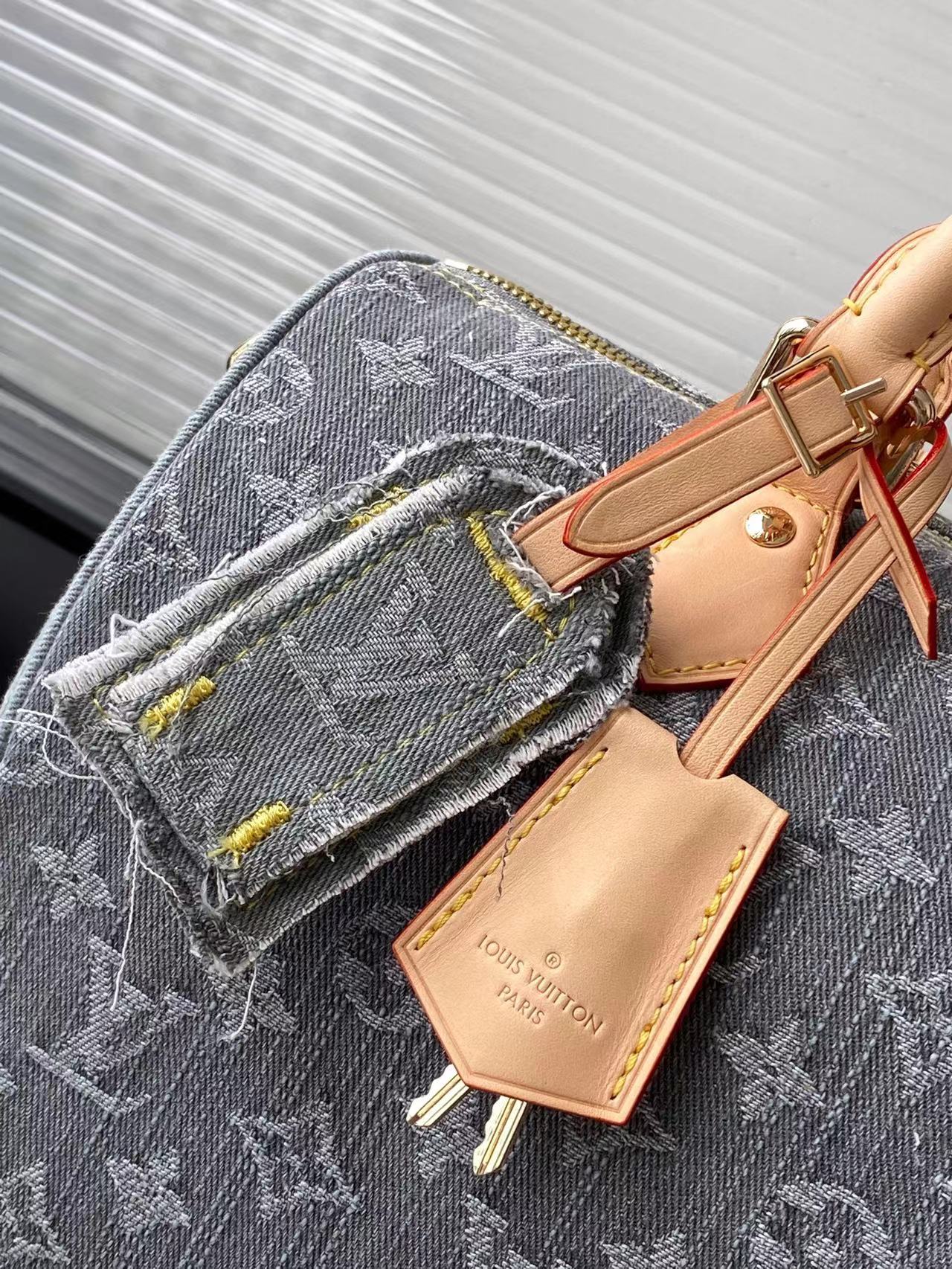Louis Vuitton Speedy Soft 30 Handbag in Monogram Denim - Image 6