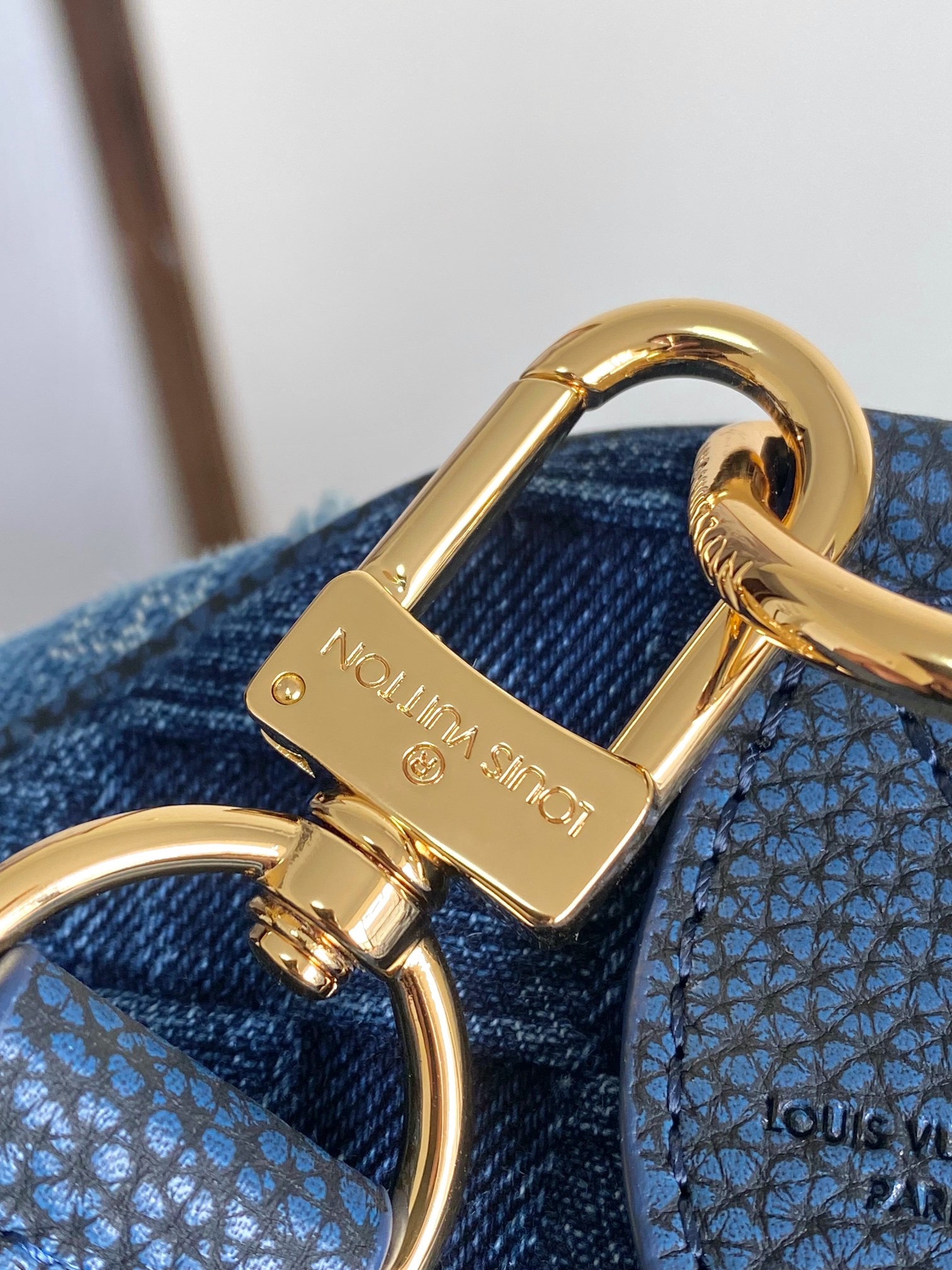 Louis Vuitton Speedy Bandouliere 40 Patchwork Denim Handbag - Image 6