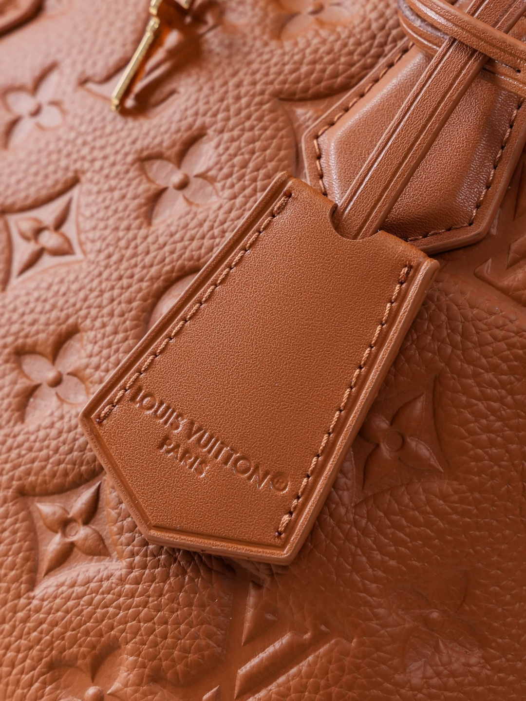 Louis Vuitton Alma BB Monogram Empreinte Leather Handbag Brown - Image 6