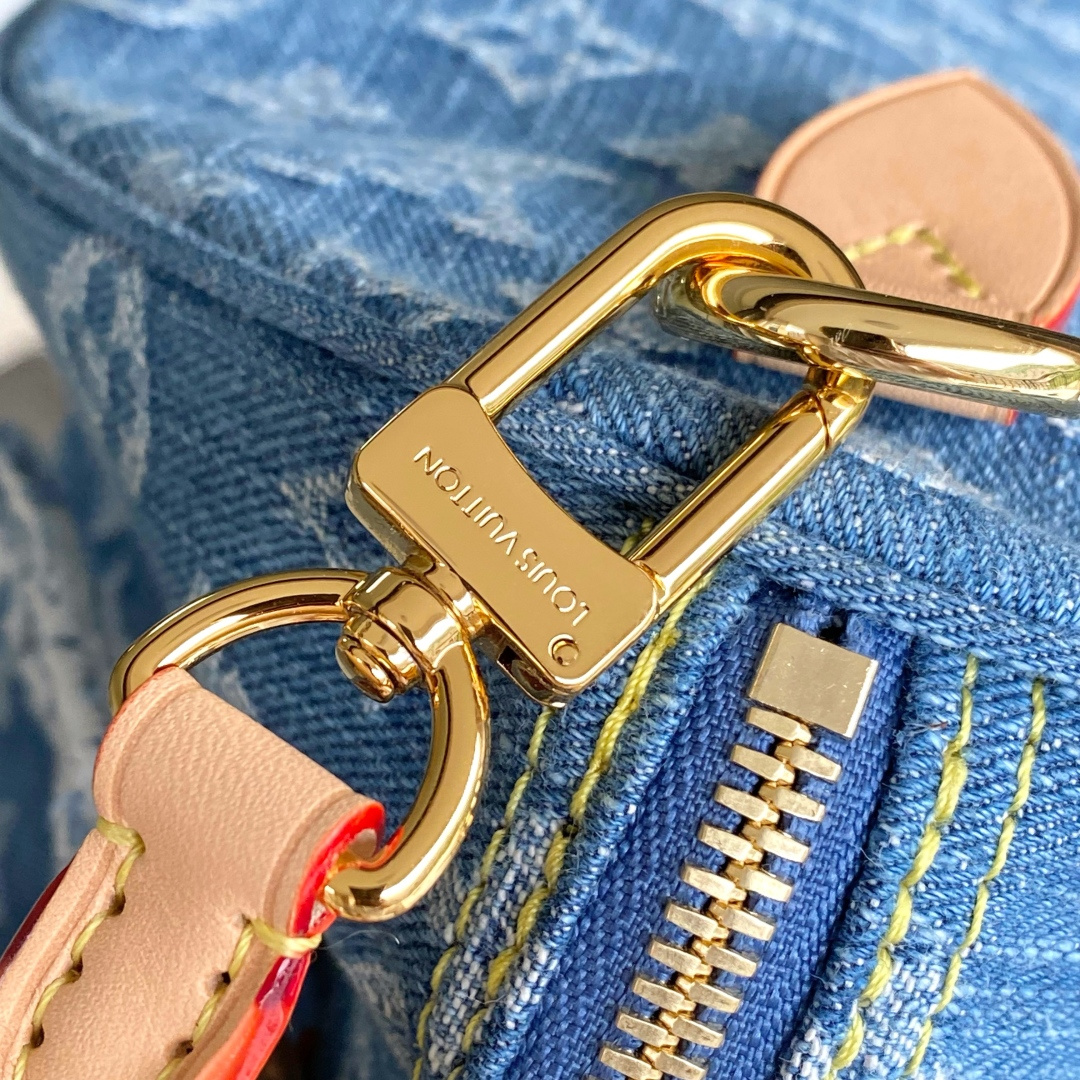 Louis Vuitton Speedy Soft 30 Denim Handbag - Image 6