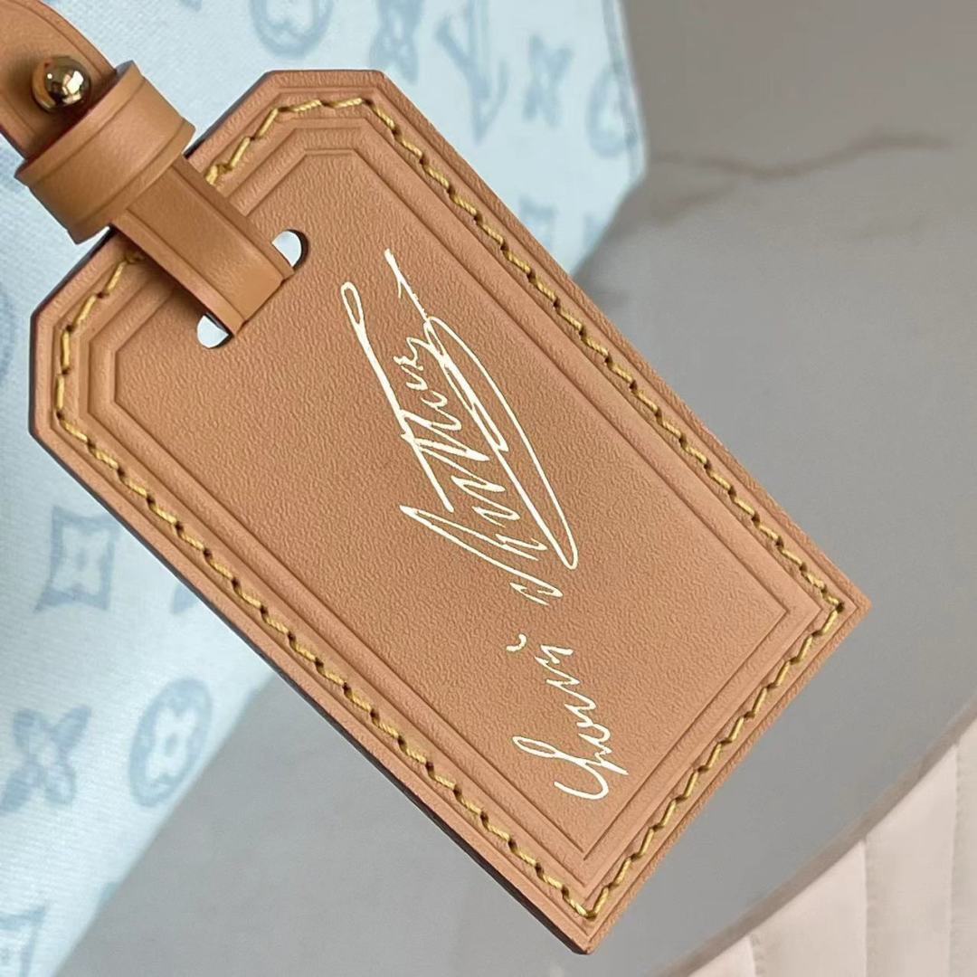 Louis Vuitton OnTheGo PM Tote Bag Blue Monogram Canvas - Image 6