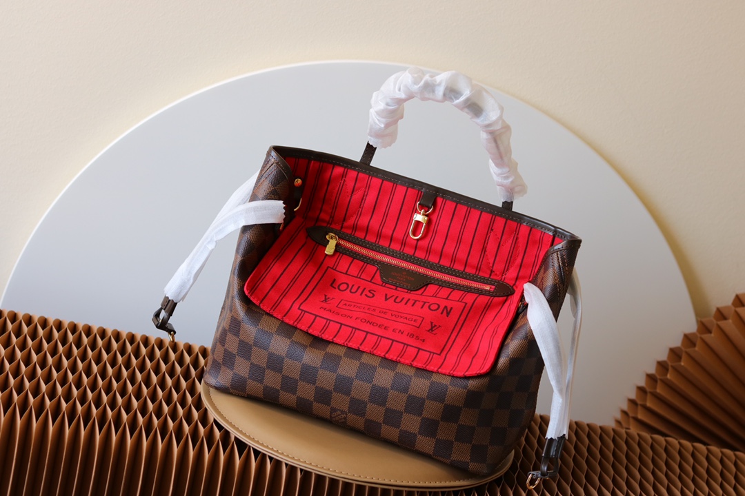 Louis Vuitton Neverfull Small Tote Bag in Damier Azur Canvas - Image 6