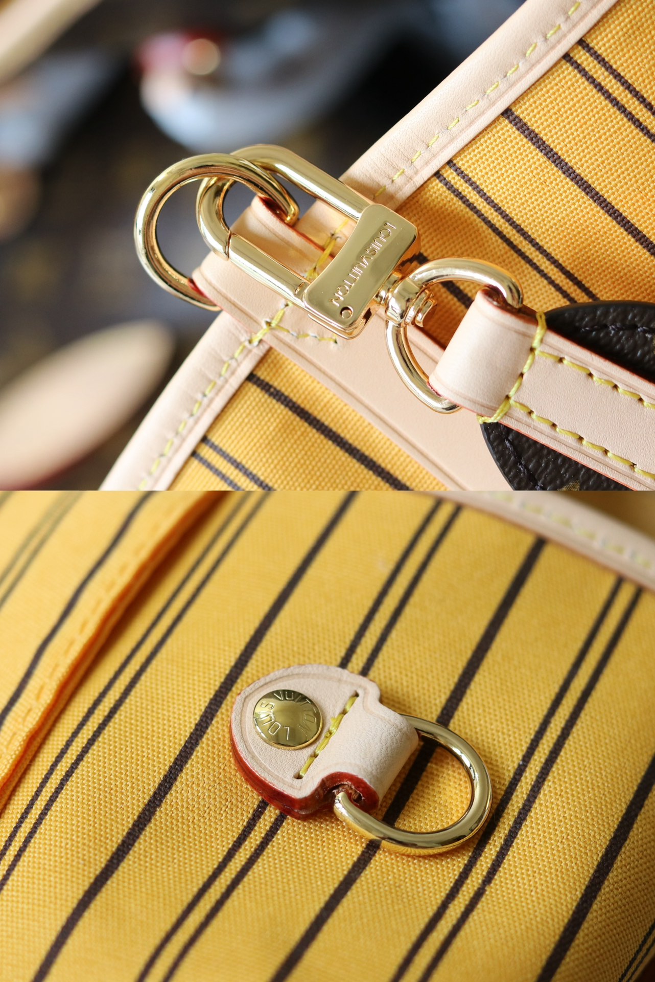 Louis Vuitton Neverfull MM Tote Bag in Damier Azur Canvas - Image 6