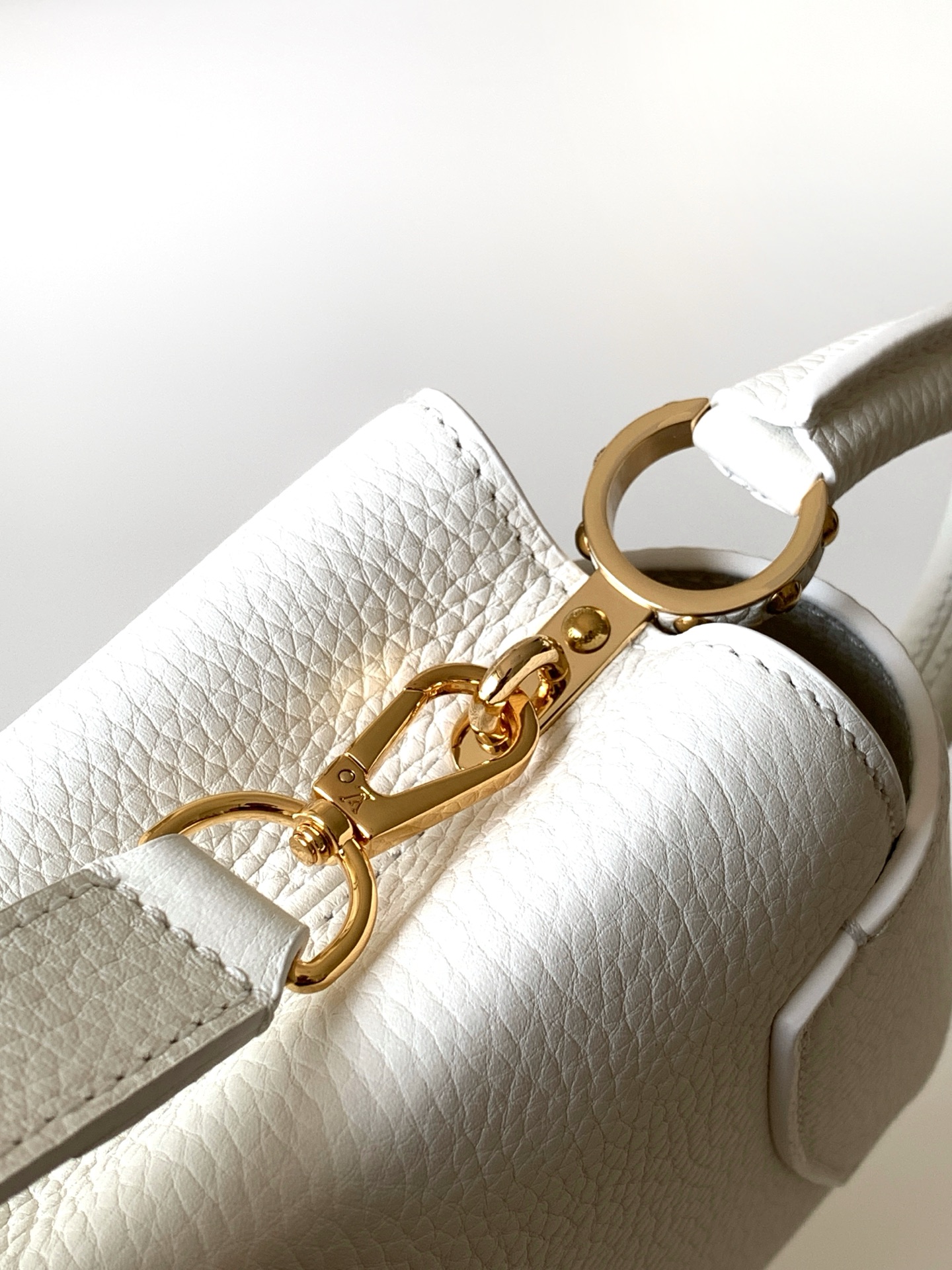 Louis Vuitton Capucines Mini Handbag in White - Image 6