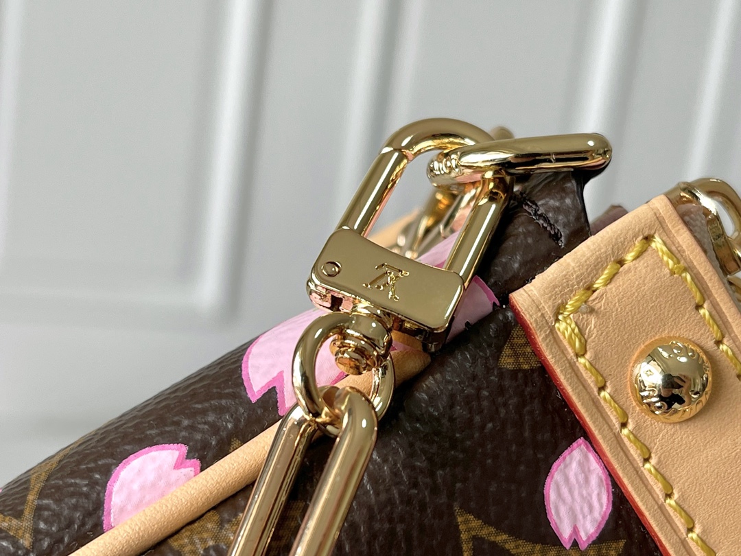 Louis Vuitton Pochette Accessoires M13666 Cherry Blossom Monogram Canvas Pouch - Image 6