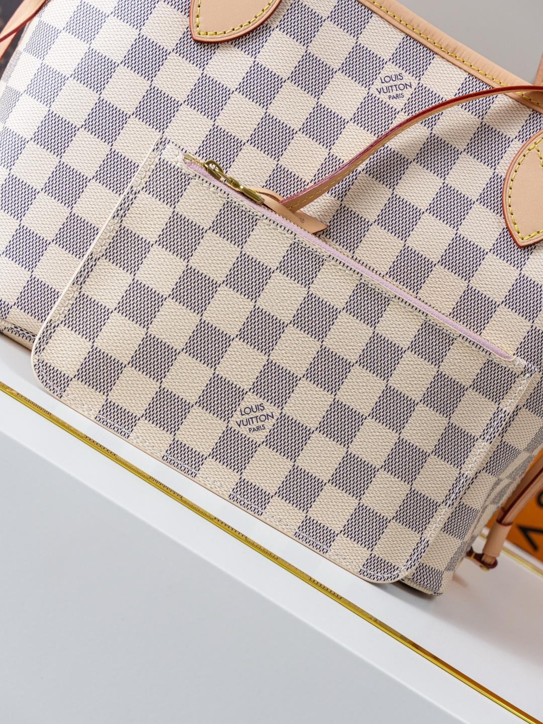 Louis Vuitton Neverfull Small Tote Bag in Damier Azur Canvas - Image 6