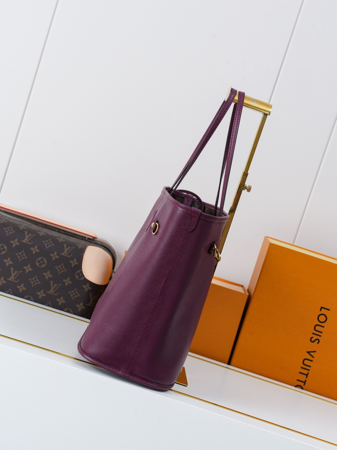 Louis Vuitton Neverfull Inside Out MM Handbag M25663 in Purple Red - Image 6