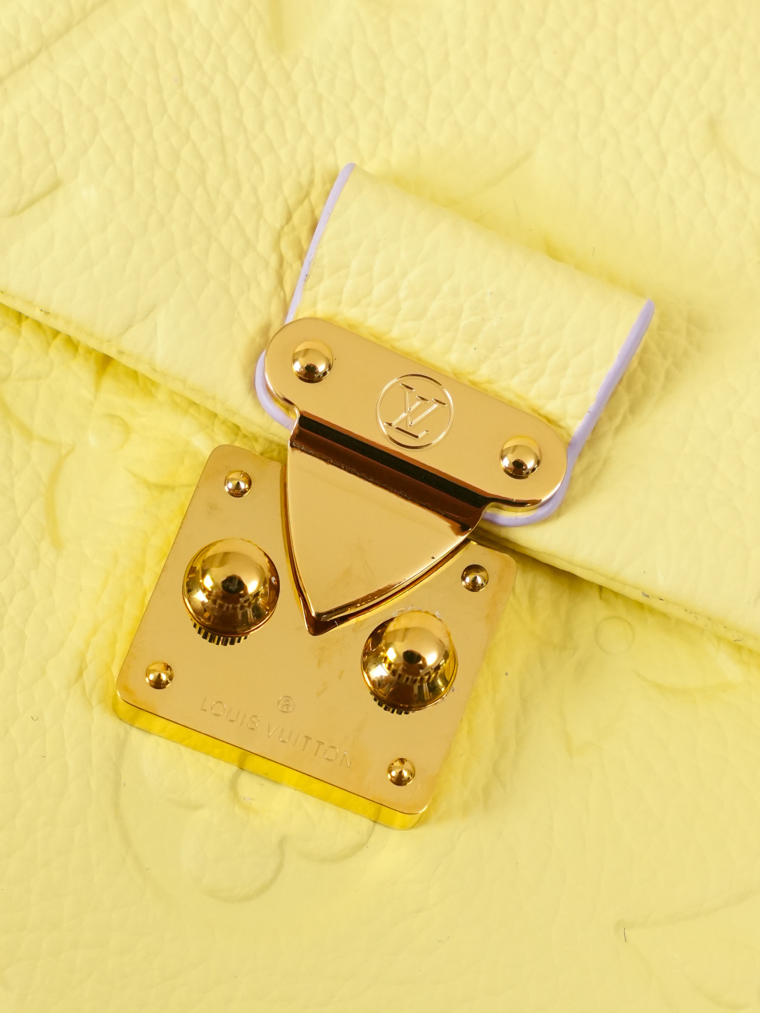 Louis Vuitton Nano Madeleine Handbag in Lemon Yellow Monogram Empreinte Leather - Image 6