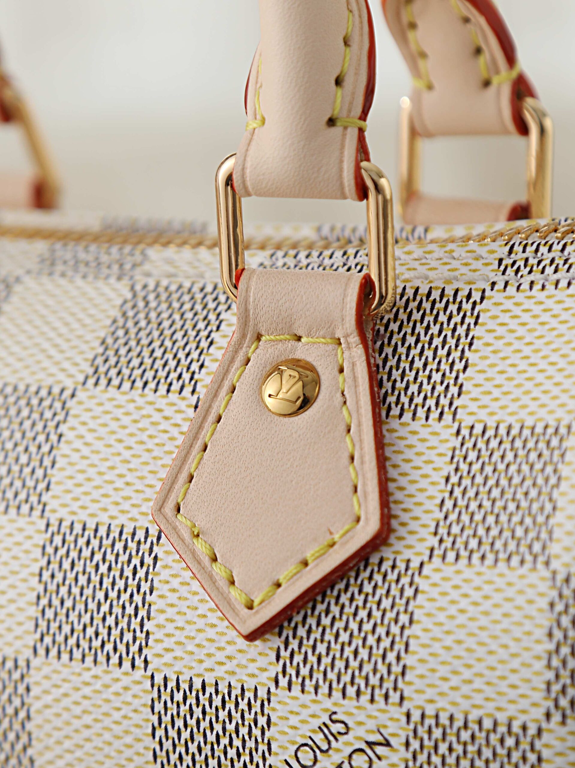 Louis Vuitton Nano Speedy Handbag in Damier Azur Canvas - Image 6