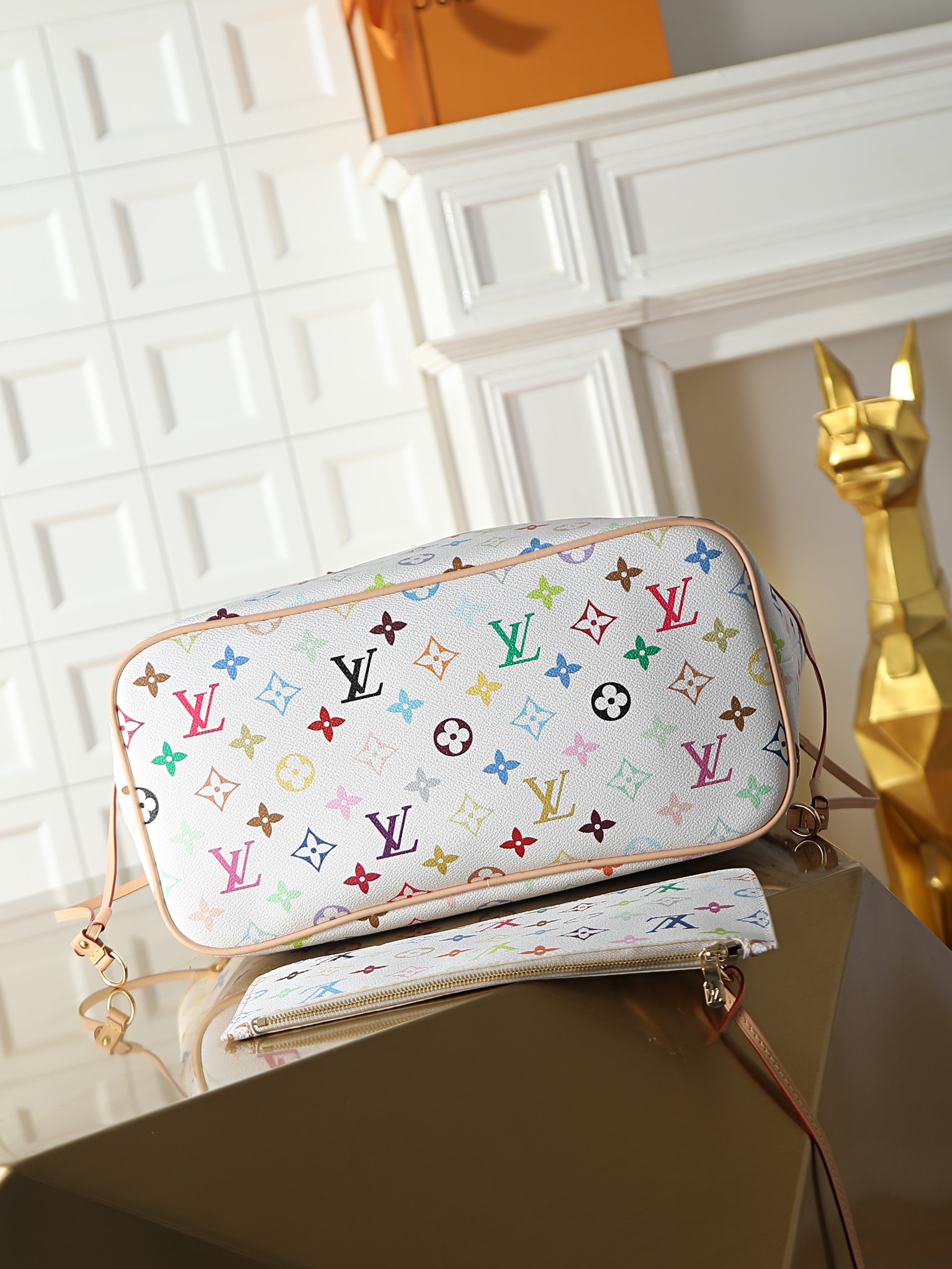 Louis Vuitton Neverfull MM Tote Bag in Multicolor Monogram Canvas - Image 6