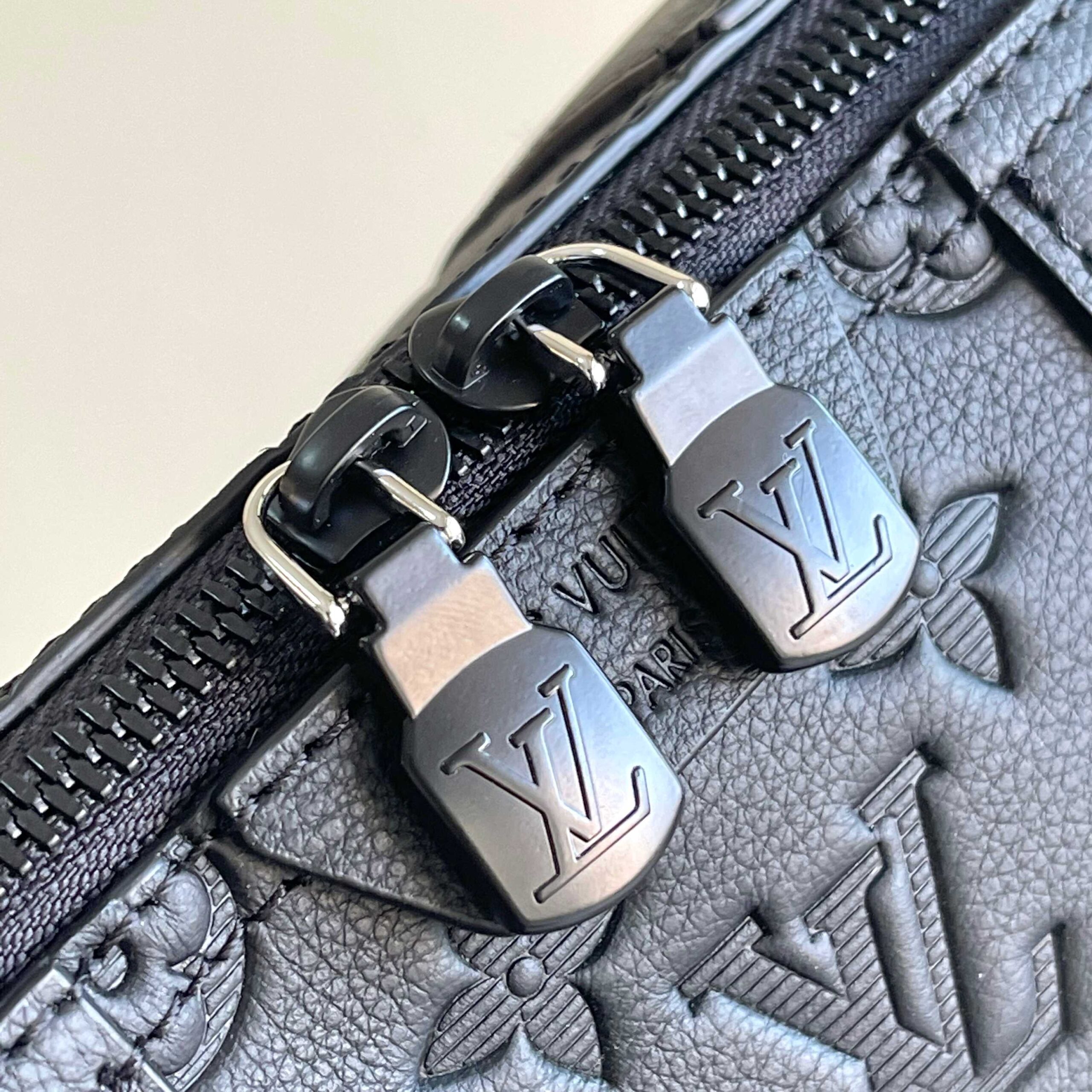 Louis Vuitton City Keepall Travel Bag in Monogram Shadow Leather - Image 6