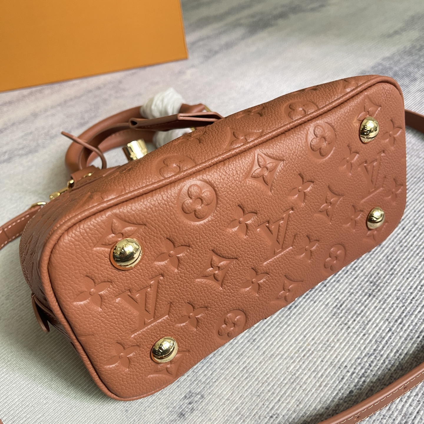 Louis Vuitton Alma BB Monogram Empreinte Leather Handbag - Image 6