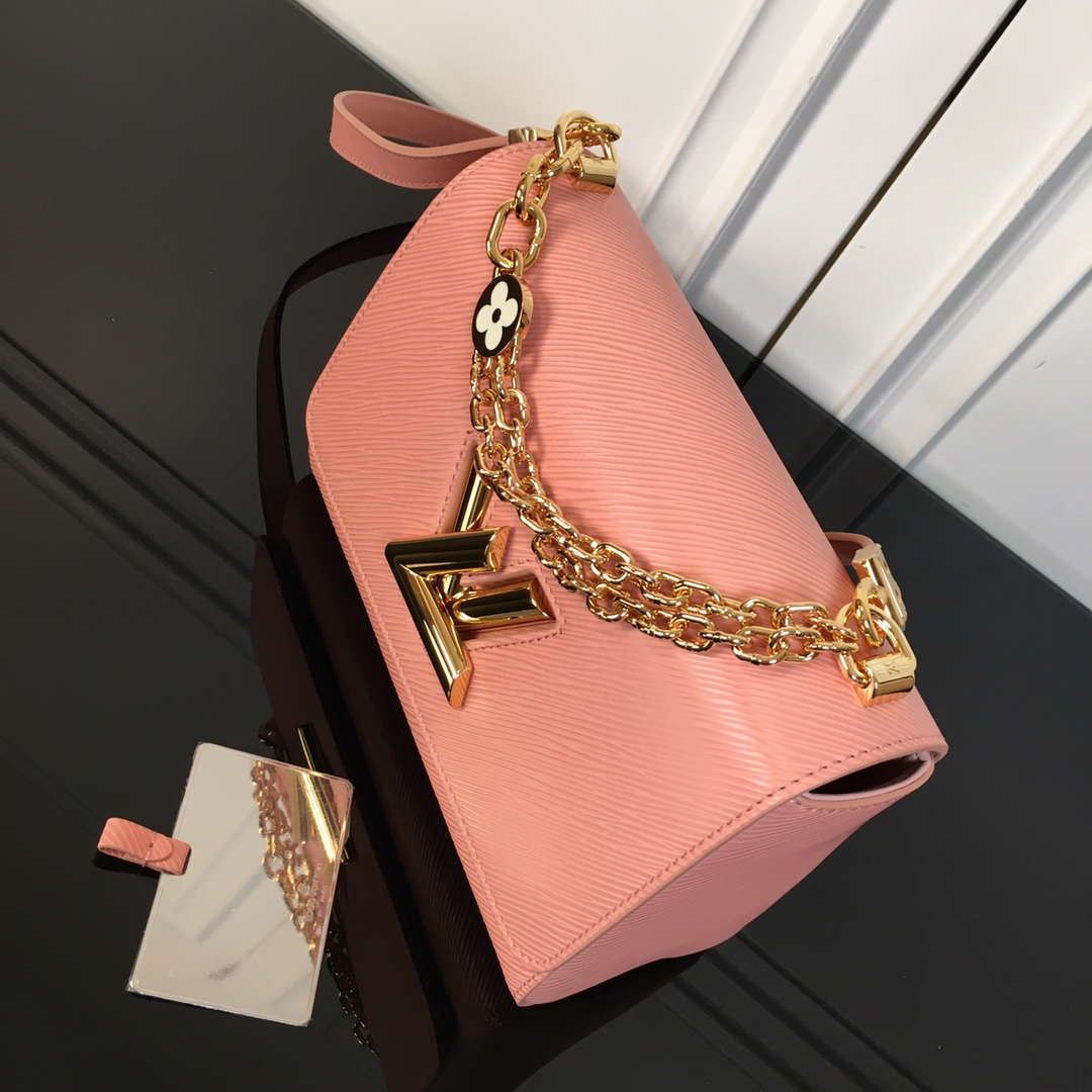 Louis Vuitton Twist Medium Pink Leather Shoulder Bag - Image 6
