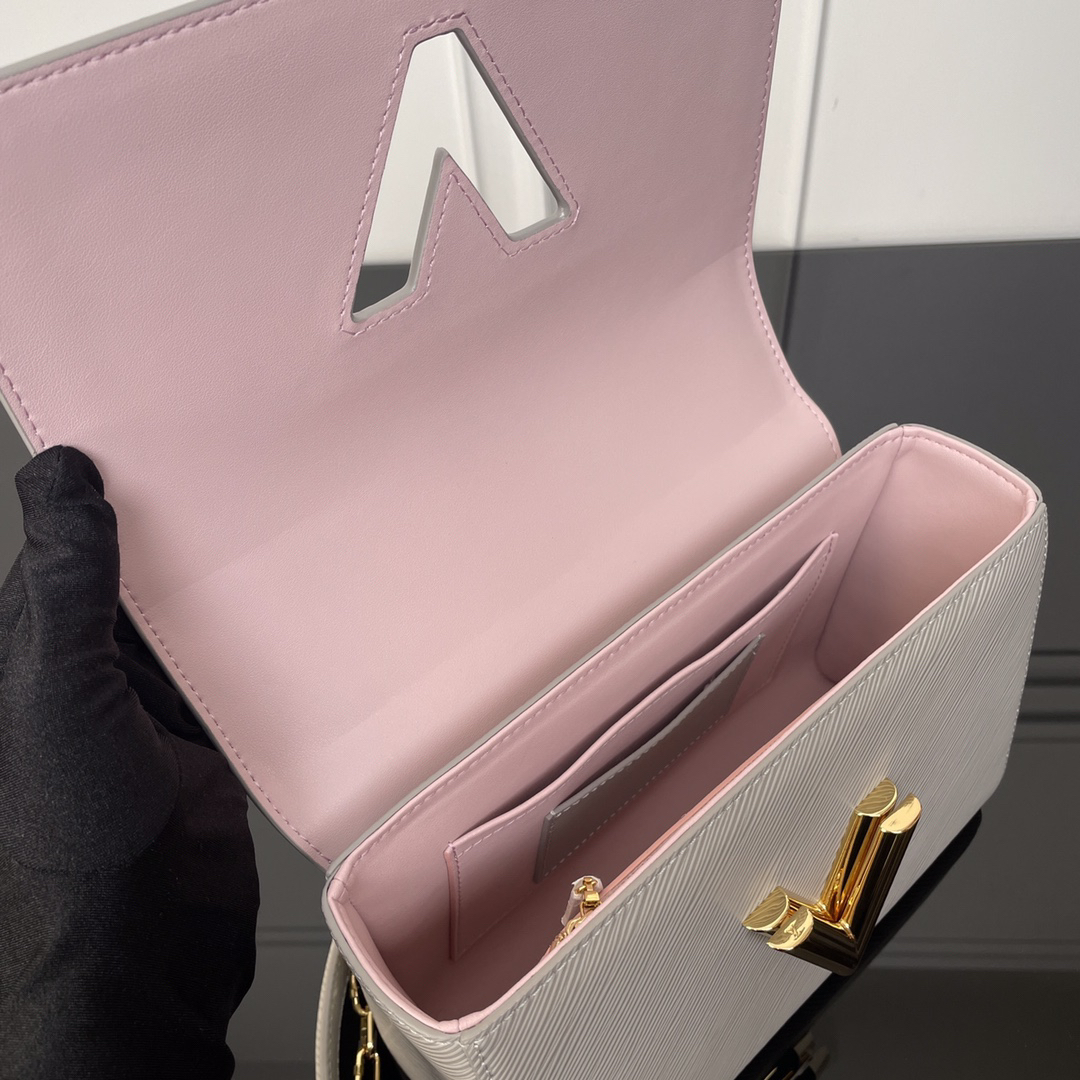 Louis Vuitton Twist Medium Handbag in Gray Epi Leather - Image 6