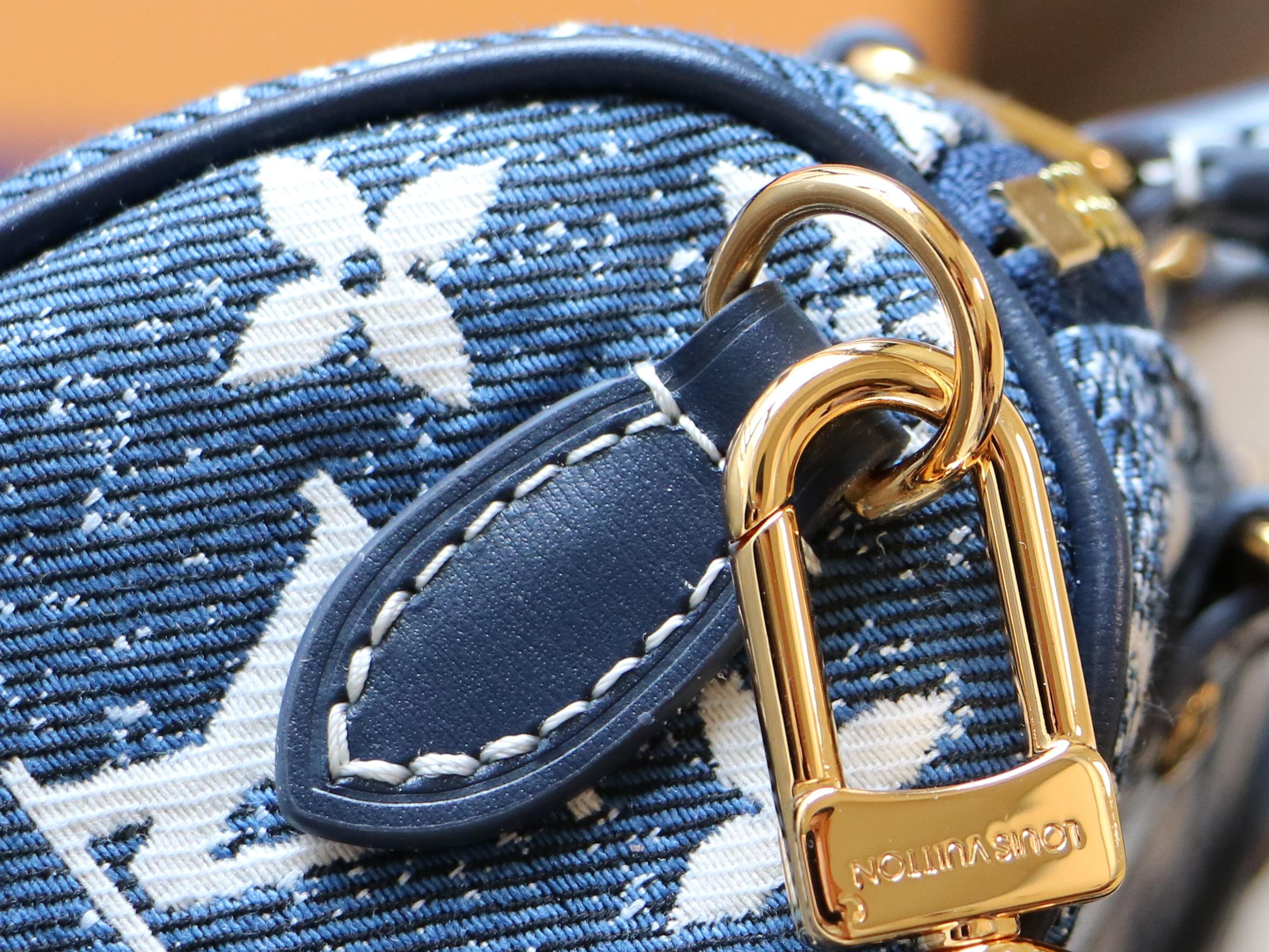 Nano Speedy Monogram Denim Crossbody Bag - Image 6