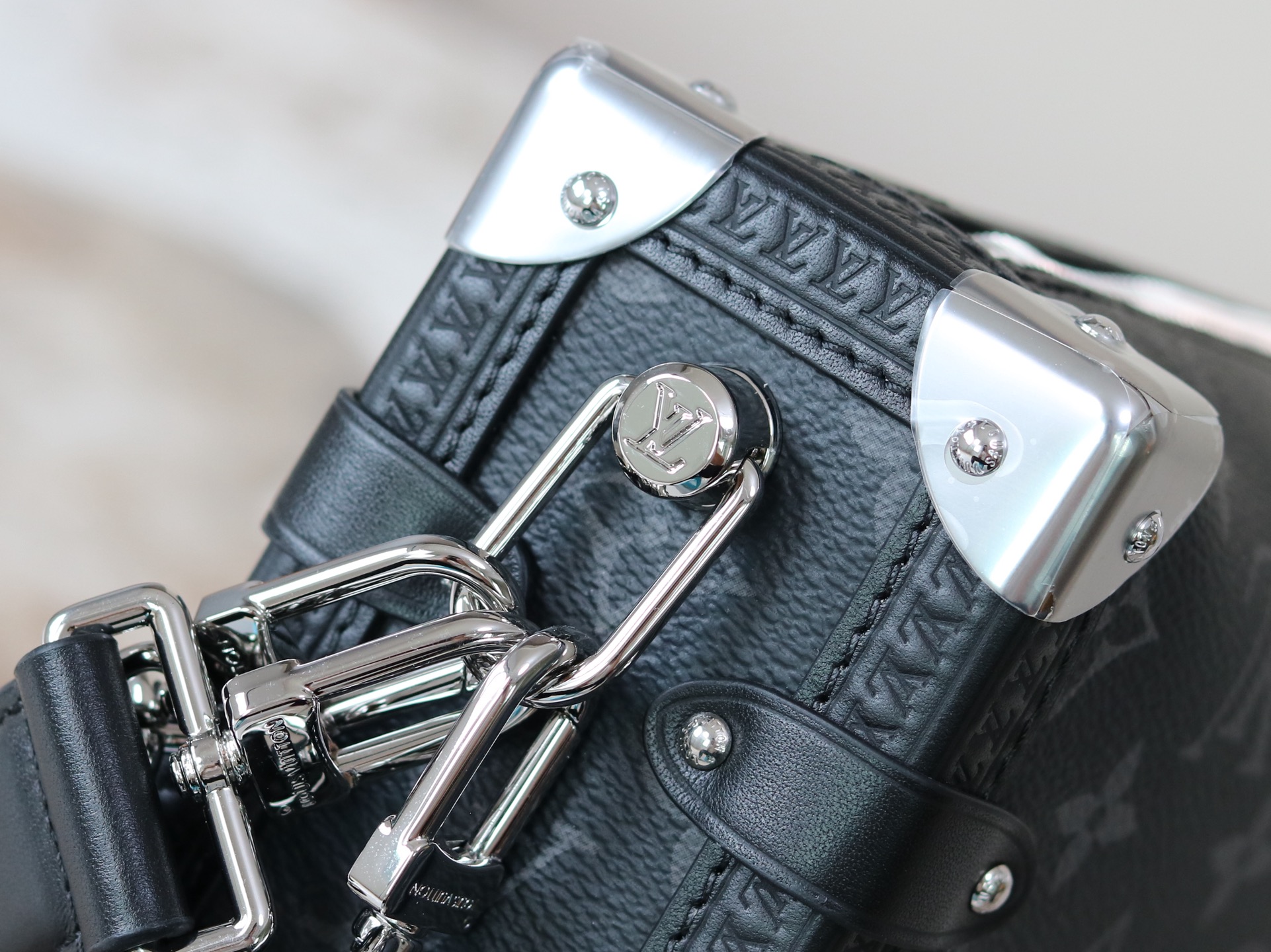 Louis Vuitton Side Trunk East West Bag in Monogram Eclipse Canvas - Image 6