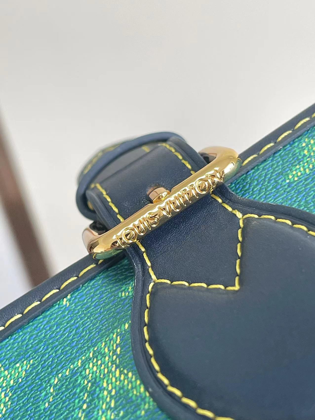 Louis Vuitton Satchel Mailbag in Blue-Green Monogram Canvas - Image 6