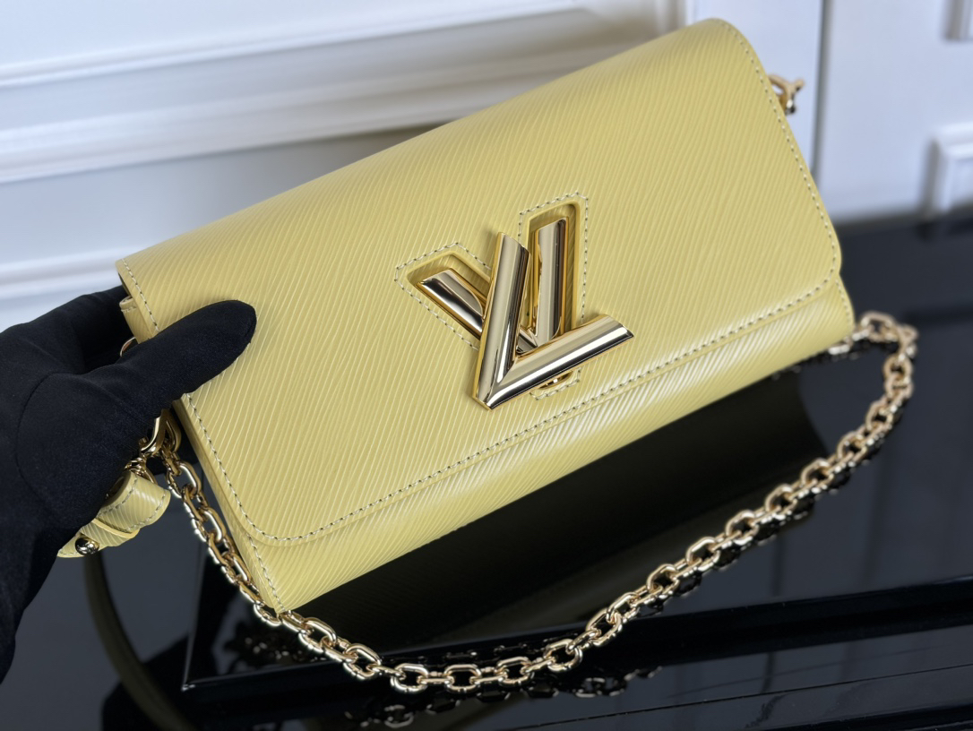 Louis Vuitton Twist West Shoulder Bag in Yellow Epi Leather - Image 6