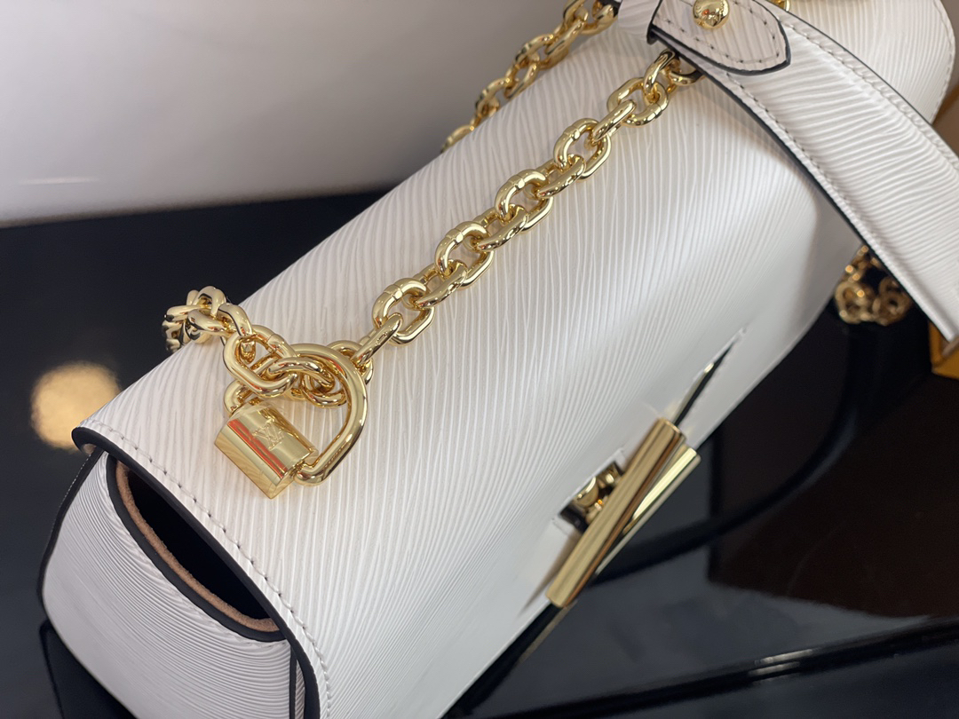 Louis Vuitton Twist Medium Chain Bag in White Epi Leather - Image 6