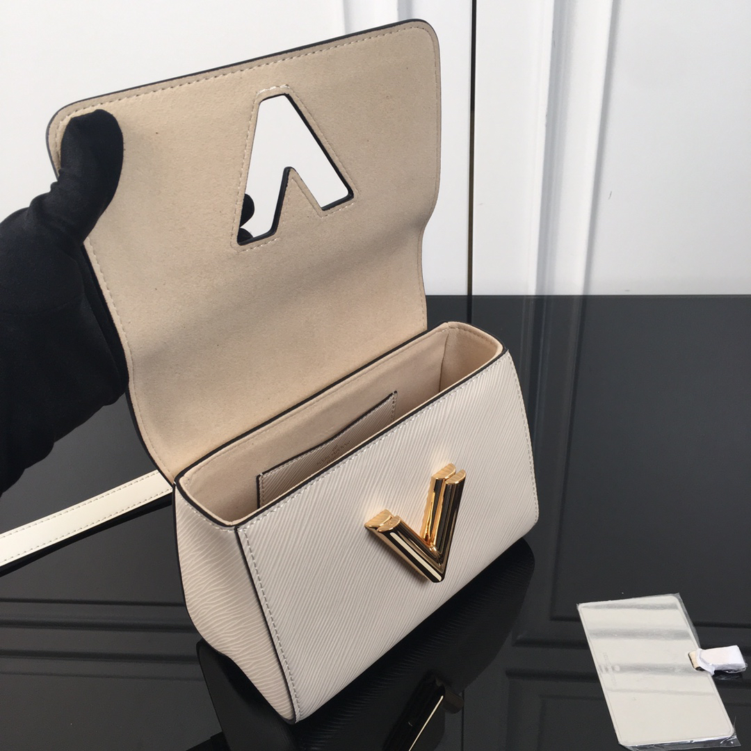 Louis Vuitton Twist Small Crossbody Bag M59405 in White Epi Leather - Image 6
