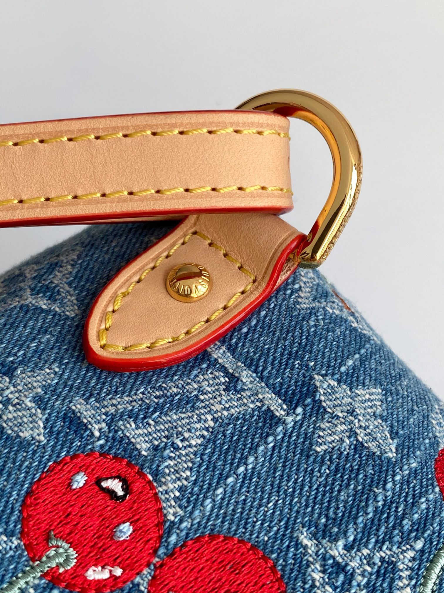 Louis Vuitton Venice Monogram Cherry Denim Shoulder Bag - Image 6
