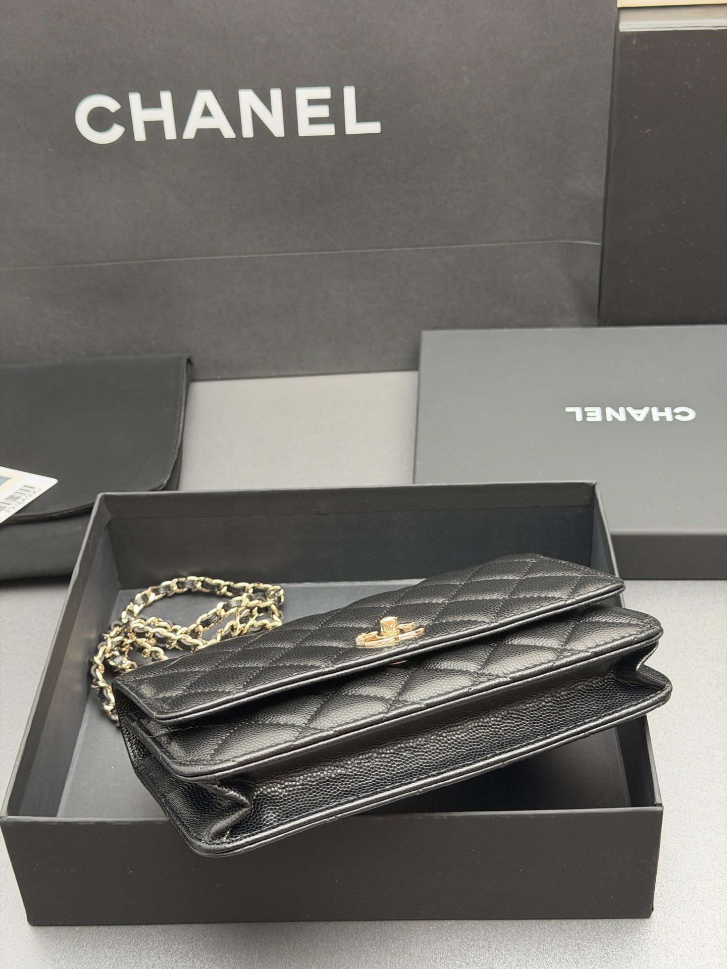 26C Series WOC Caviar-Grain Calfskin Chain Crossbody Bag - Image 6