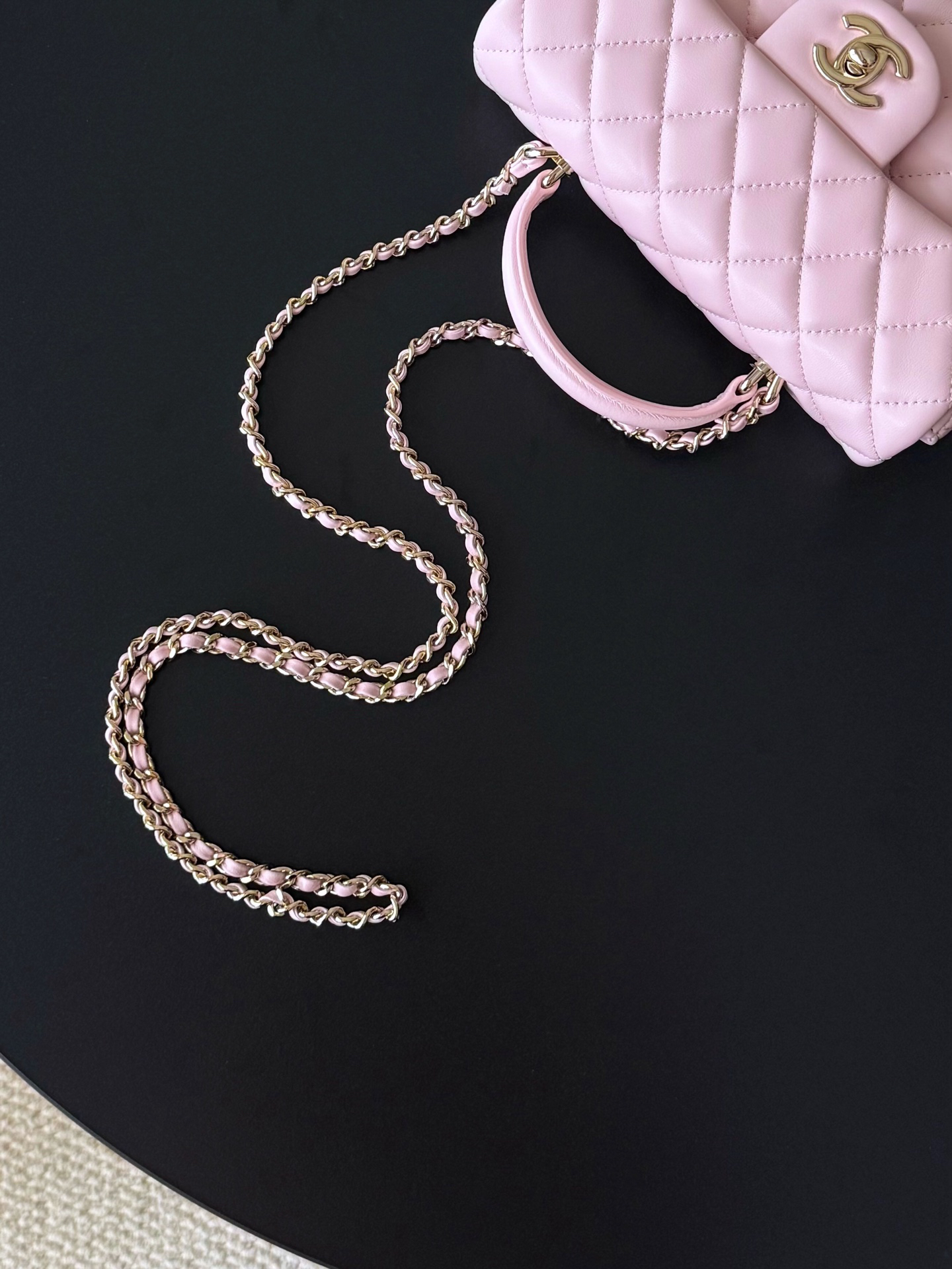 Chanel 21K Mini Classic Flap Top Handle Bag AS2431 - Image 6