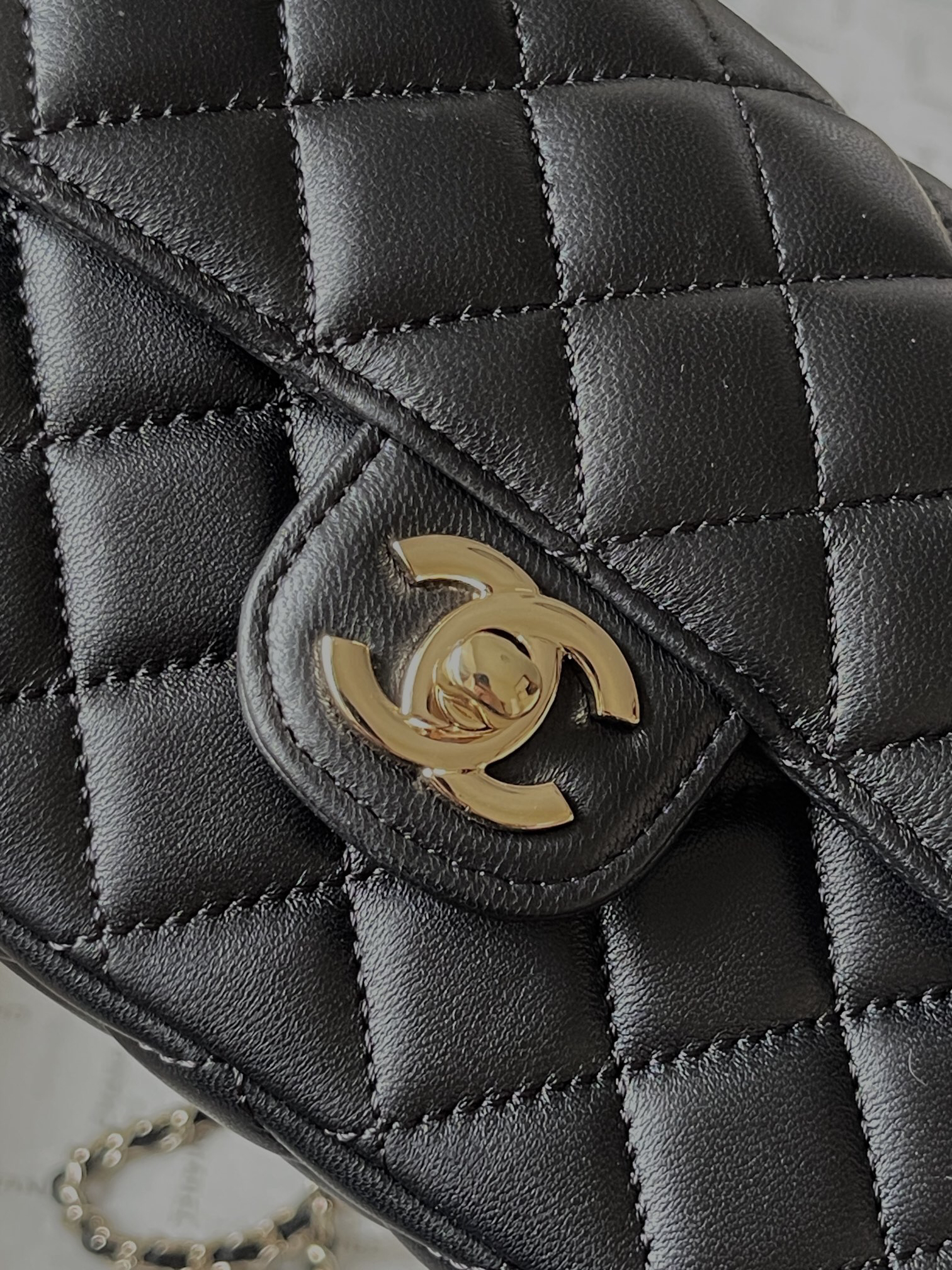 Chanel 23A CF Mini Top Handle Bag with Crystal Handle - Image 6