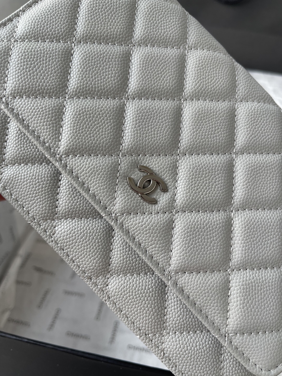 Chanel CF Wallet on Chain in Black Caviar Leather - Image 6