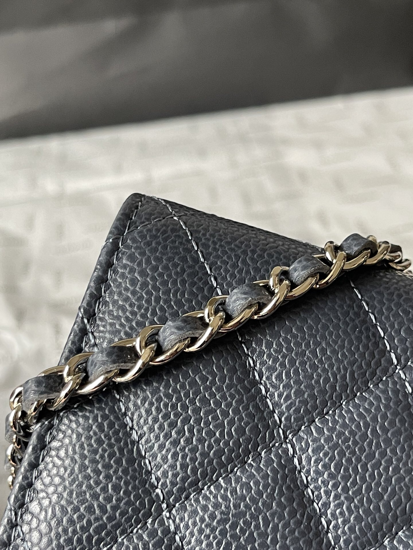 Chanel CF WOC Black Caviar Leather Chain Bag - Image 6