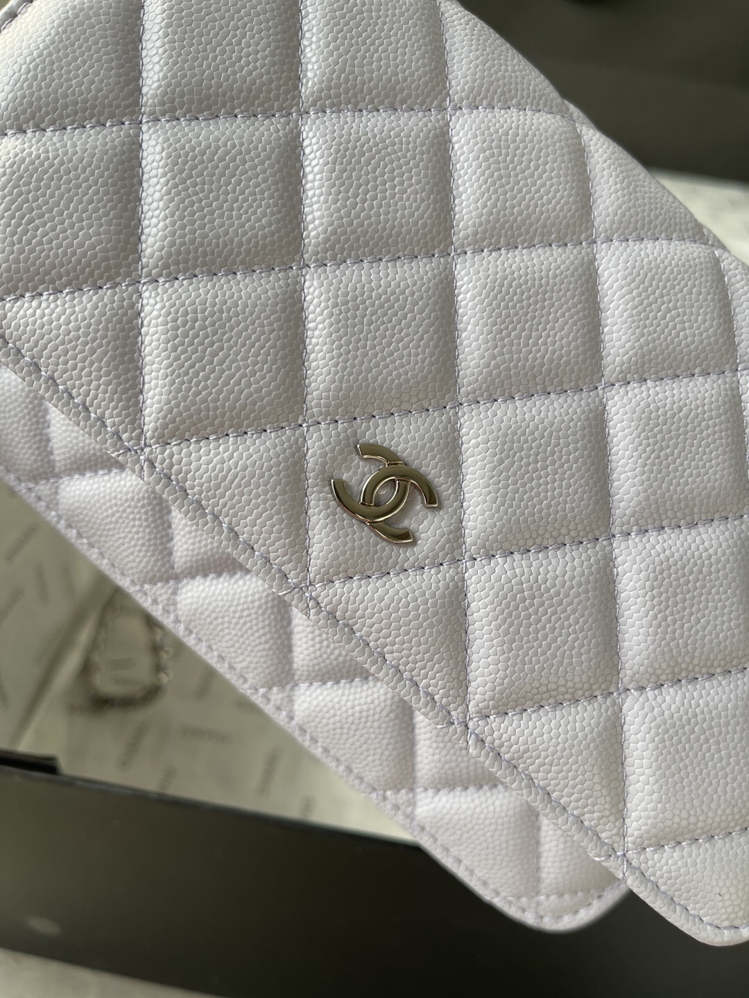 Chanel CF WOC Black Caviar Leather Chain Bag - Image 6
